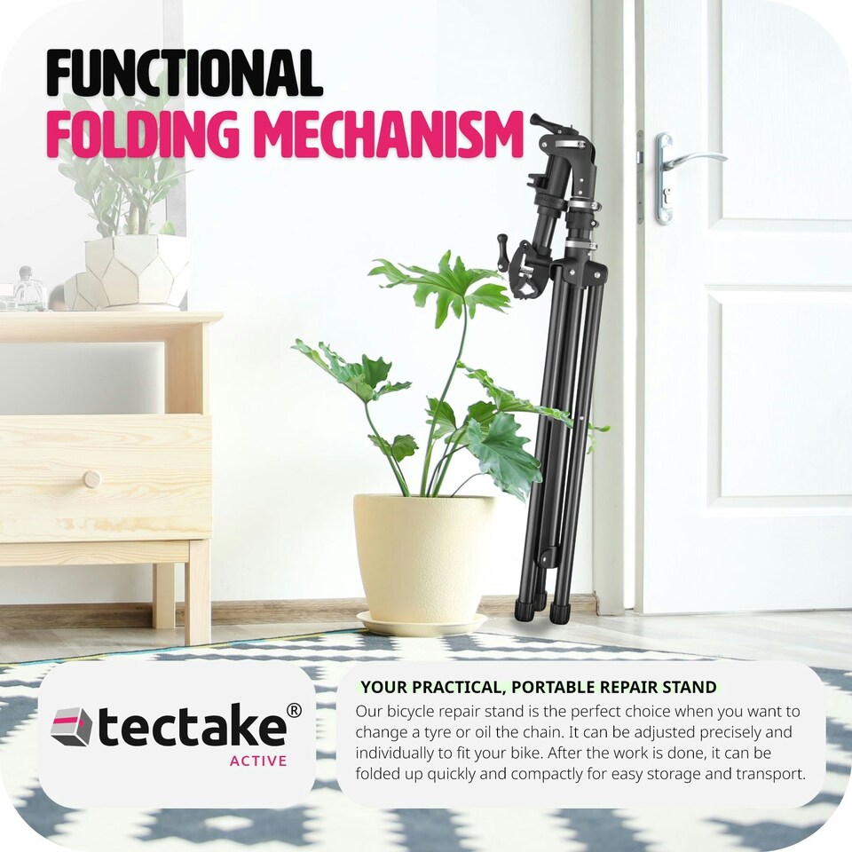 image 1 of Bike Repair Stand Tristan - folding, height-adjustable, suitable for e-bikes, 50kg load capacity