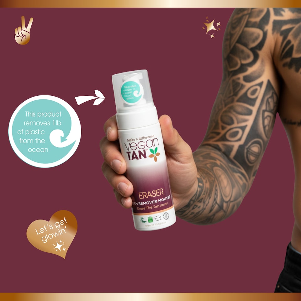 image 1 of VeganTan Tan Eraser Mousse, 5 Minute Action Fake Tan Remover, Gentle on the Skin, Effortlessly Removes Self Tan Stains and Streaks 120ml