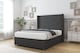 image 2 of Sloomy Devonshire Graphite Dumfries Divan Bed With Mattress No Drawers With 54" Wingback Headboard 6' Super King | Grey | Graphite | Super King | 1