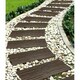 image 3 of Primeur Railroad Tie Stepping Stone Garden Decoration - Brown - 60cm x 25cm