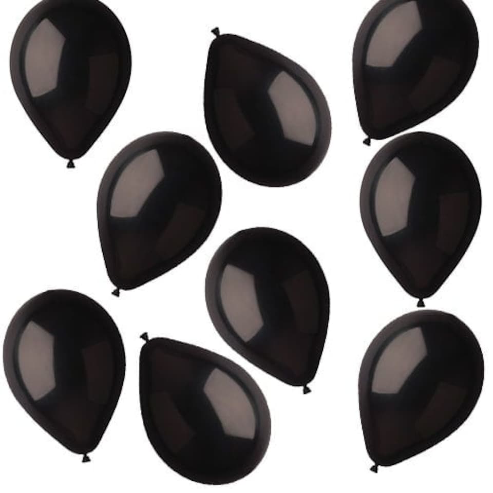 image 1 of Black Biodegradable Mini Latex Balloons 13cm / 5 in - Pack of 50