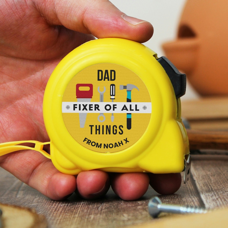 image 1 of Personalised Fixer of All Things Tape Measure