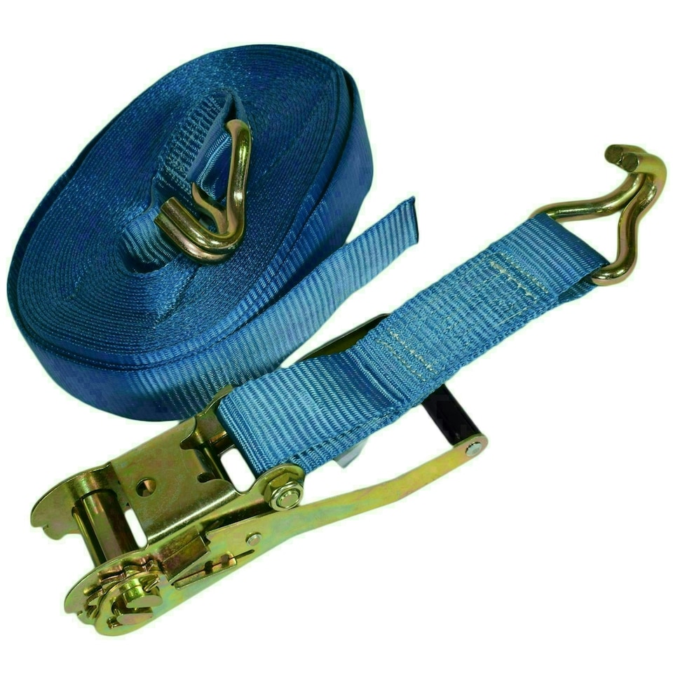 image 1 of 4 Trailer Car Recovery Ratchet Lashing Tie Down Strap 2.5 Ton 15 Metres / 50 Ft
