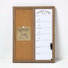 Homescapes General Store Weekly Planner Cork Board