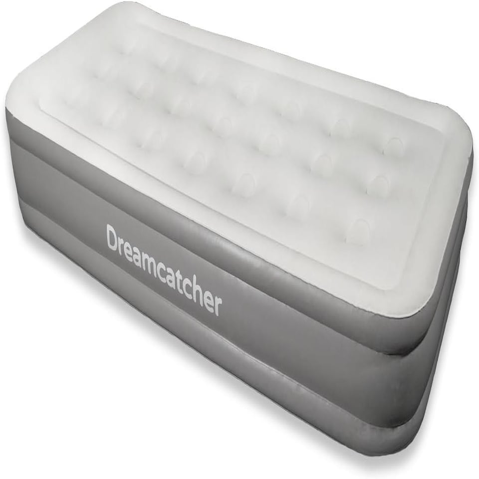 image 1 of Dreamcatcher Single Air Bed Premium Blow up Mattress with Built in Pump 196x97x47 and Storage Bag Included
