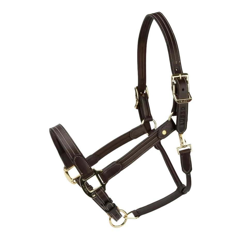 image 1 of Velociti Lusso Girona Leather Headcollar Brown | Size: Cob
Colour: H.Brown
