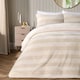image 1 of OHS Tufted Boucle Stripe Fleece Duvet Cover Set - Natural Cream | Single