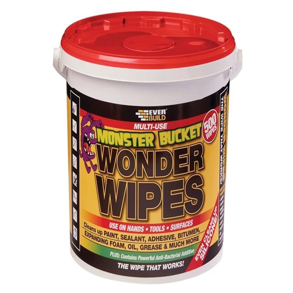 Everbuild Monster Wonder Wipes Tub Of 500