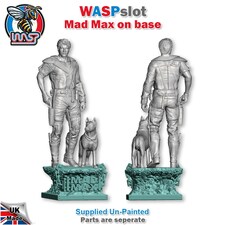 Mad Max and Dog with Base Unpainted Figures 1:18 Scale Wasp