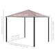 image 5 of Outsunny 3 x 3m Garden Gazebo Outdoor Gazebo Canopy Shelter with Curtains and Steel Frame for Lawn Yard and Deck Coffee
