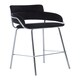 image 1 of Interiors by Premier Tamzin Black Velvet Bar Chair Black
