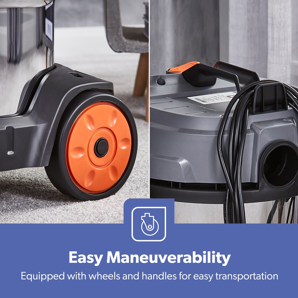 image 1 of GEEPAS 30L Wet & Dry Drum Vacuum Cleaner,  1400W