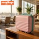 image 2 of ABS Hard Shell Travel Vanity Case - Compact Makeup & Toiletry Organiser - Baby Pink