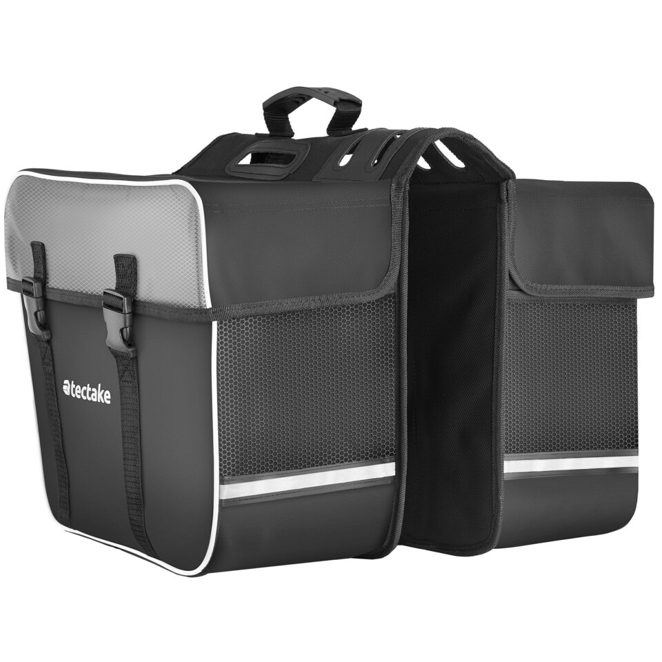 image 1 of Bike pannier bag with reflective strips 35l