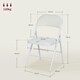 image 7 of HOMCOM 2 Pack Padded Folding Chairs with Cushioned Seat and Metal Frame White