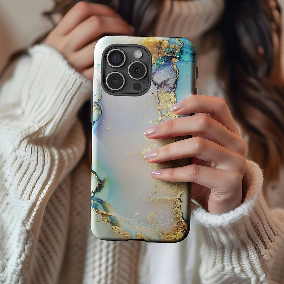 image 1 of Opulent Marble Phone Case | Blue | iPhone 14 Pro
Slim | iPhone 14 Pro
Slim