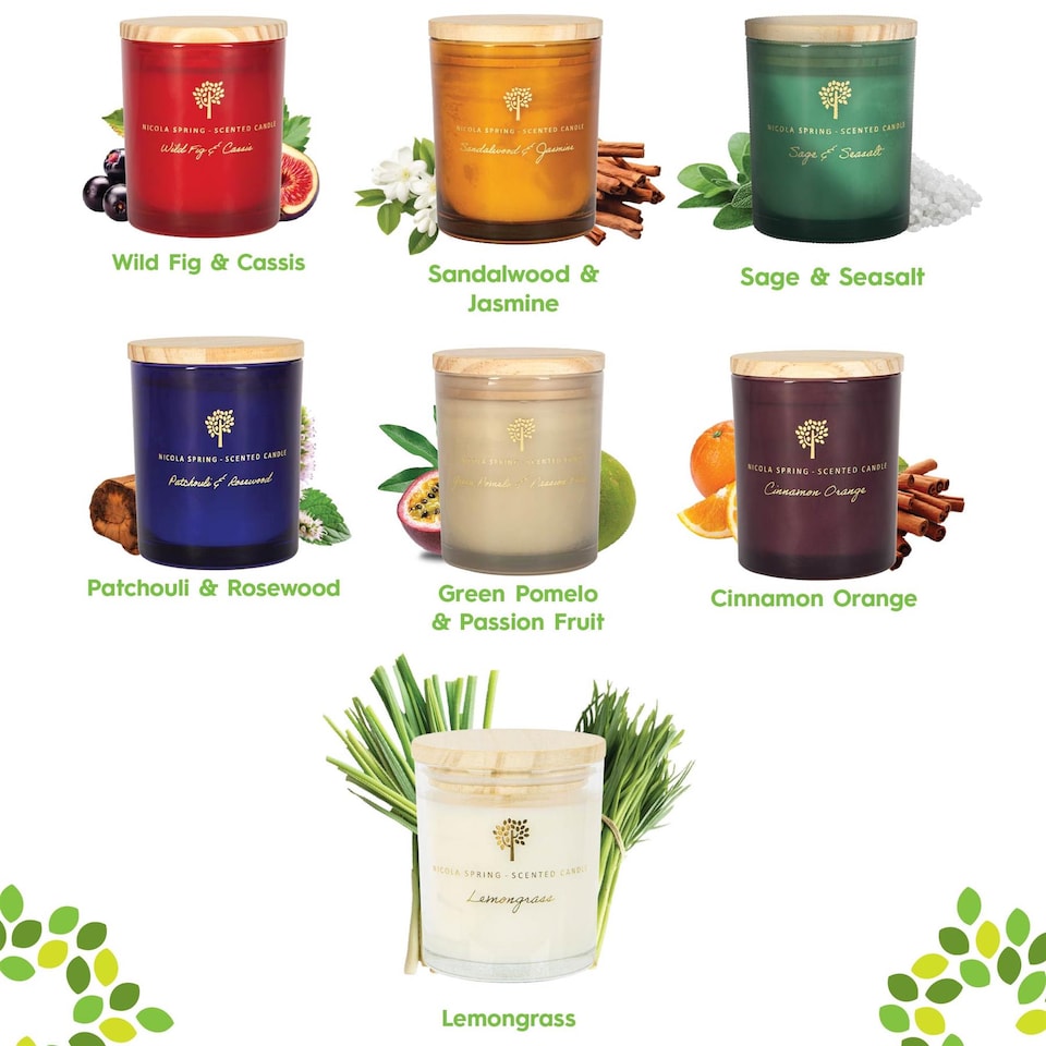 image 1 of Nicola Spring Patchouli & Rosewood Scented Candle 350g 38h Natural Double Wick Soy Wax Aromatherapy Candle Home Fragrance