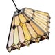 image 4 of Art Deco Style Amber Tiffany Pendant Shade with Gold Triangles and Diamonds | Orange | Amber | 1