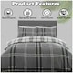 image 7 of VELVETIO Bardsley Check Printed Duvet Cover Set Reversible Polycotton Beddings Red | King