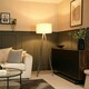 image 2 of ValueLights Barbro Grey Tripod Floor Lamp Cream Boucle Shade & Bulb