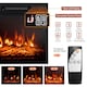 image 5 of COSTWAY 2000W Electric Fireplace Insert Fireplace White