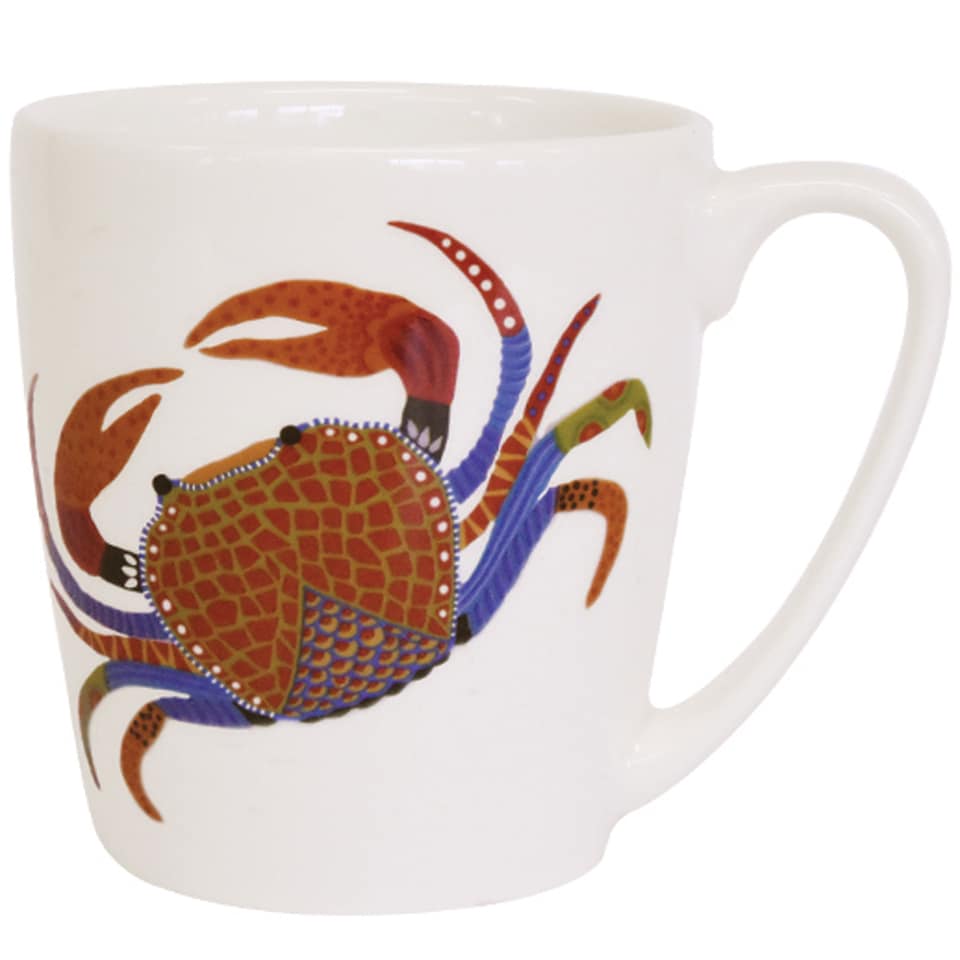 image 1 of Queens Paradise Fish Crab Fine China 300ml Acorn Mug | Multi | 1