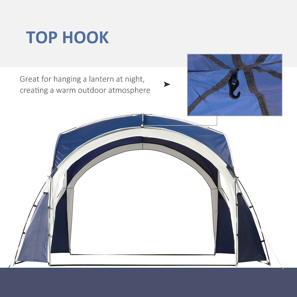 image 1 of Outsunny Outdoor Gazebo Event Dome Shelter Party Tent for Garden