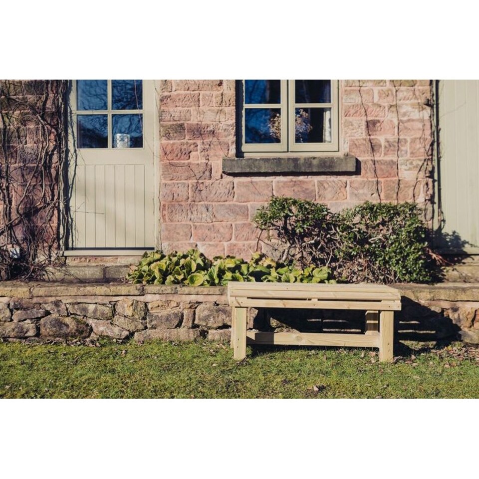image 1 of Churnet Backless Garden Bench - Timber - L39 X W99.5 X H43 cm - Fully Assembled Brown