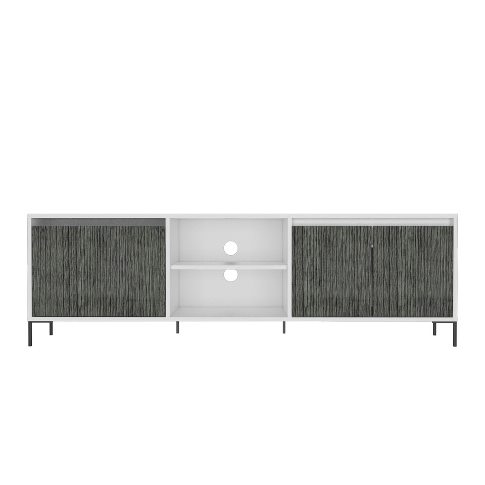 image 1 of Core Products Dallas, Ultra Wide TV Rack With 4 Doors H55cm x W162.5cm x D39.2cm White