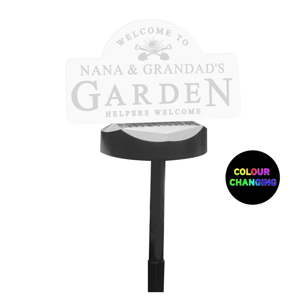 image 1 of Personalised Garden Sign Outdoor Solar Light