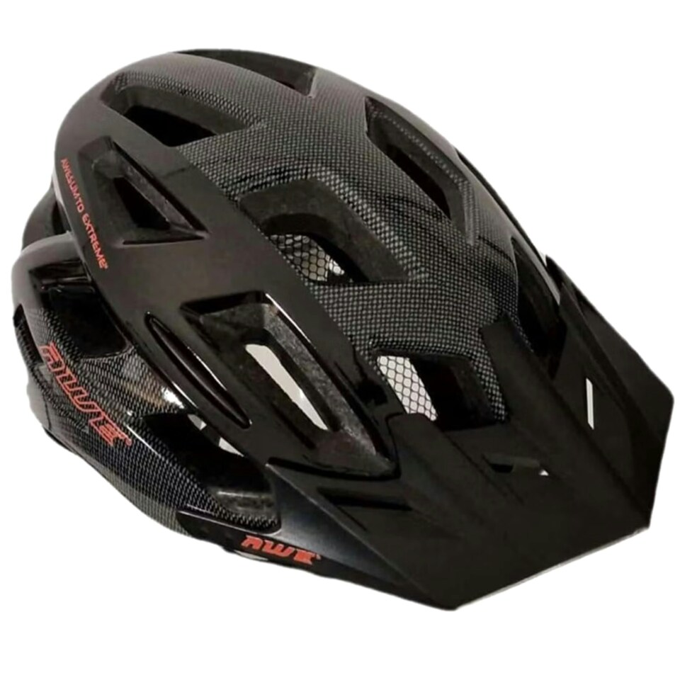 image 1 of AWE AweRide In Mould Enduro Bike Helmet Black/Red 58-61cm Crash Guarantee* | Black | Red