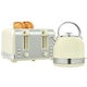 image 1 of HOMCOM 1.7L 3000W Fast Boil Electric Kettle and 4 Slice Toaster Set, Cream