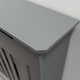 image 4 of JSH Radiator Cover Vertical Grey Slat Wood MDF - Small - 78cm (W) x 81.5cm (H) x 19cm (D) | Grey
