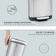 image 4 of Stainless Steel Rectangular Pedal Bin With Soft Close Lid Silver Waste Bin - 30L Silver