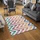 image 2 of Freehand horizontal zigzag and chevron stripes (Rug) Multi | XL: 160x230cm