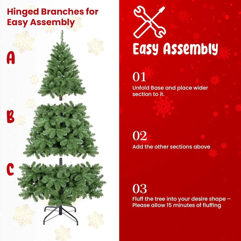 image 1 of 6FT Luxury Imperial Grand Fir Full Artificial Christmas Tree 1000 Branch Tips | Multi | 6ft