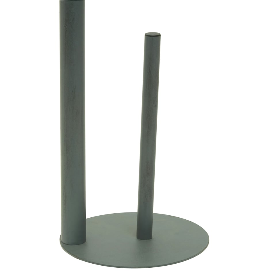 image 1 of Interiors by Premier Grey Toilet Roll Holder, Minimalist Tissue Paper Stand, Freestanding Paper Holder, Chrome Toilet Roll Stand