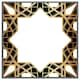 image 4 of Art deco star border (Picture Frame) White | S