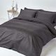 image 3 of Homescapes Dark Charcoal Grey Egyptian Cotton Fitted Sheet 1000 TC, Super King | Grey | Super King