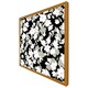 image 1 of Grey, white & black flowers (Picture Frame) Brown | Oak | M