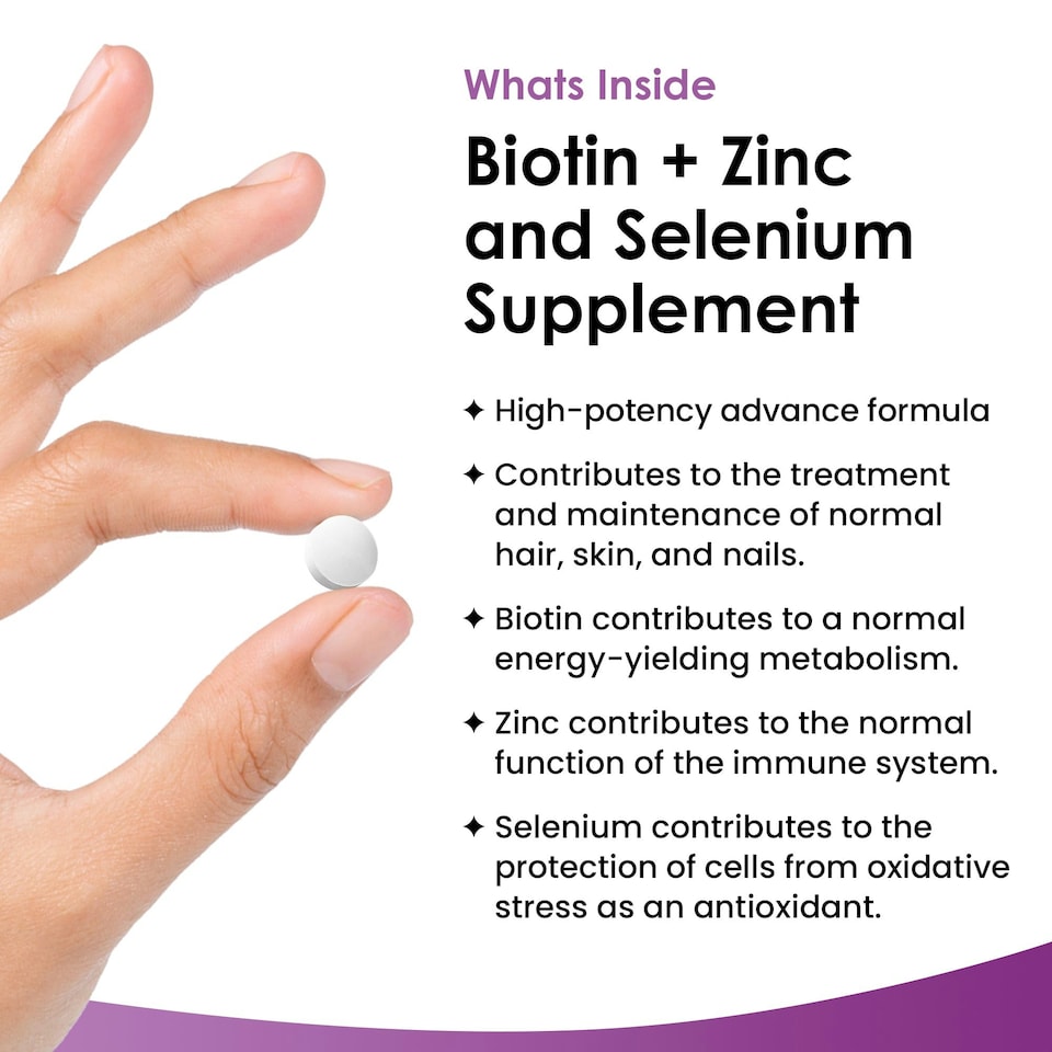 image 1 of Biotin+ Vitamin B7 Tablets 365 Fill