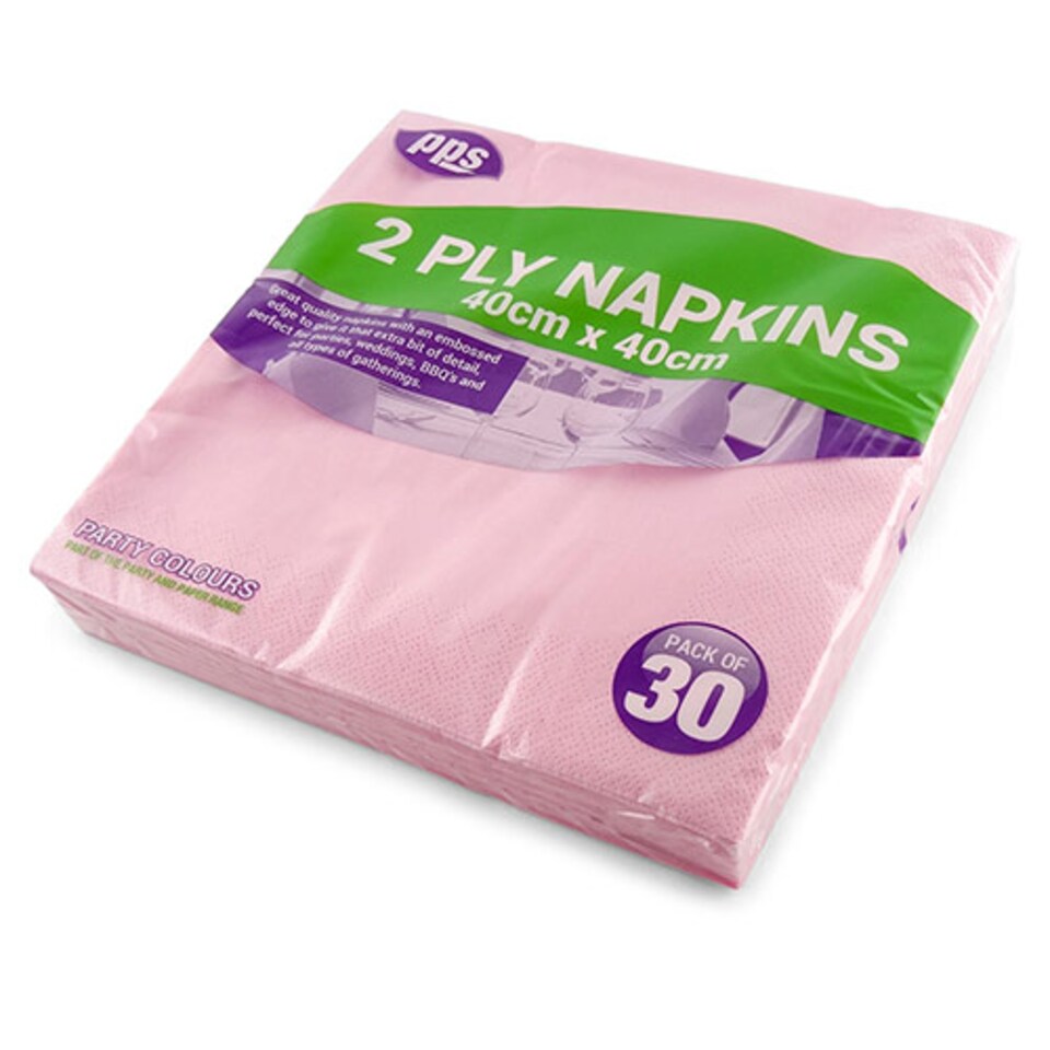 image 1 of Light Pink Paper Luncheon Napkins 40cm 2 Ply - Pack of 30