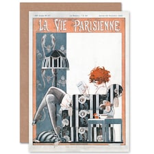 La Vie Parisienne My Love Red Head Magazine Art Card