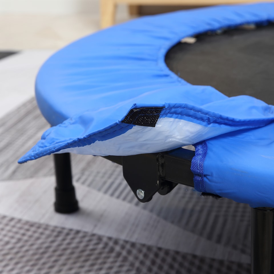 image 1 of HOMCOM Dia. 96cm Fitness Trampoline Exercise, Max Load 100 KG, Blue Black