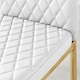 image 5 of Furniturebox 4x Milan White Gold Hatched Faux Leather Dining Chairs