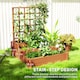 image 5 of Outsunny 3 Tier Wooden Garden Planters with Trellis for Vine Climbing Plants | Brown | Brown
