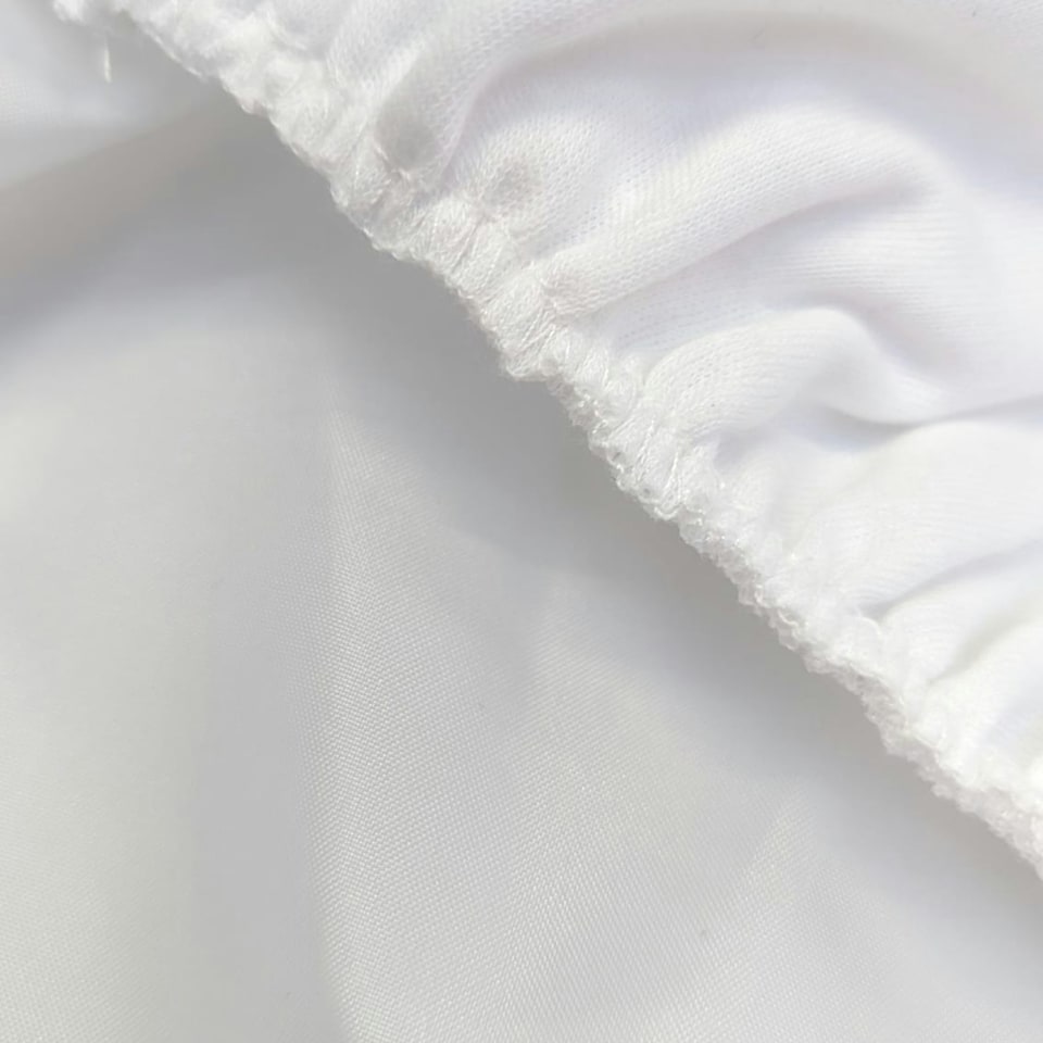image 1 of Clair de Lune Palm Moses Basket Mattress Protector - White