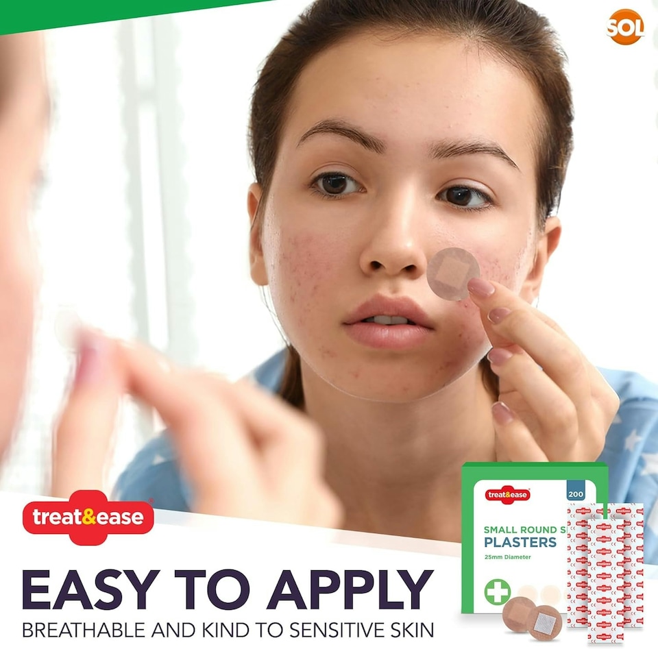 image 1 of SOL 200pk Small Round Spot Plasters 2.5cm - Fabric Plasters