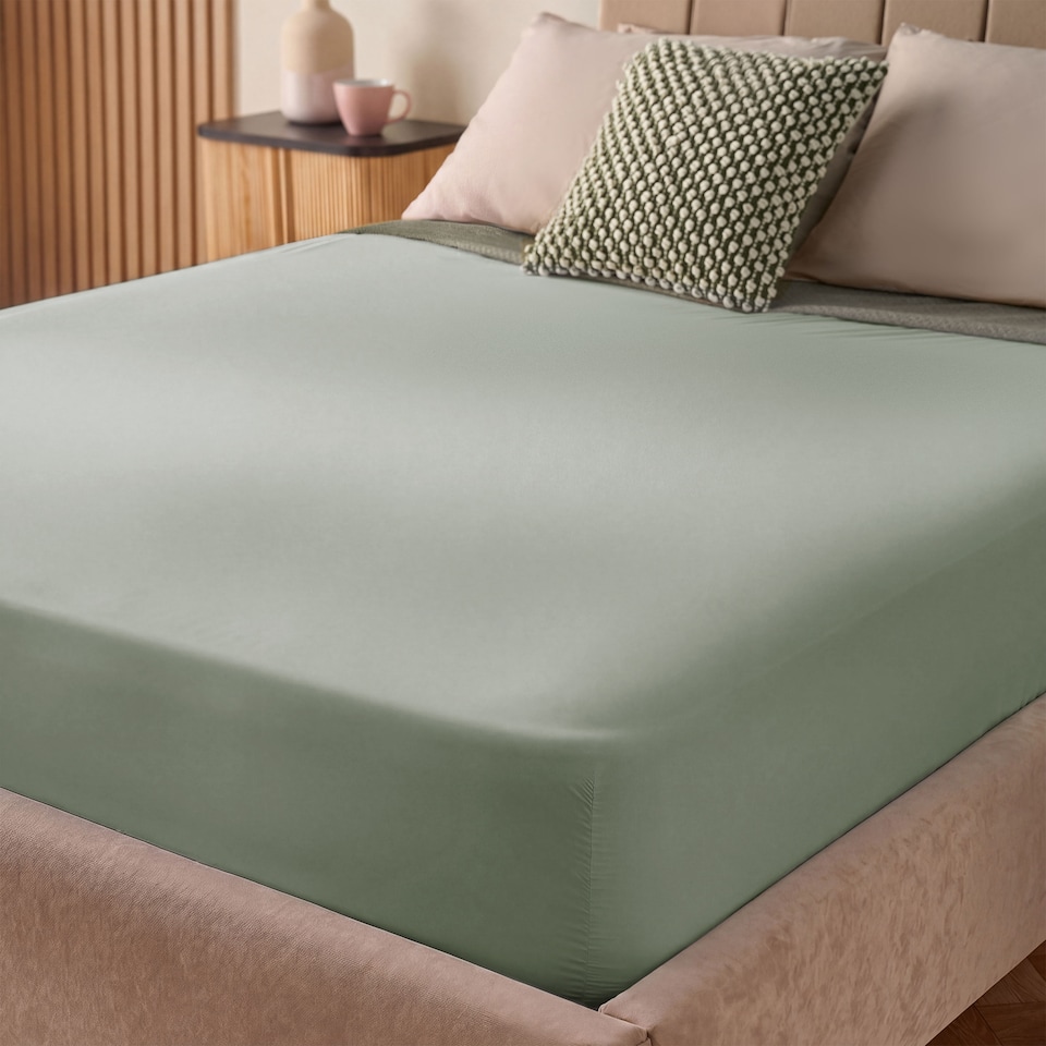 image 1 of Silentnight Supersoft Perfect Fit Fitted Sheet, Sage
