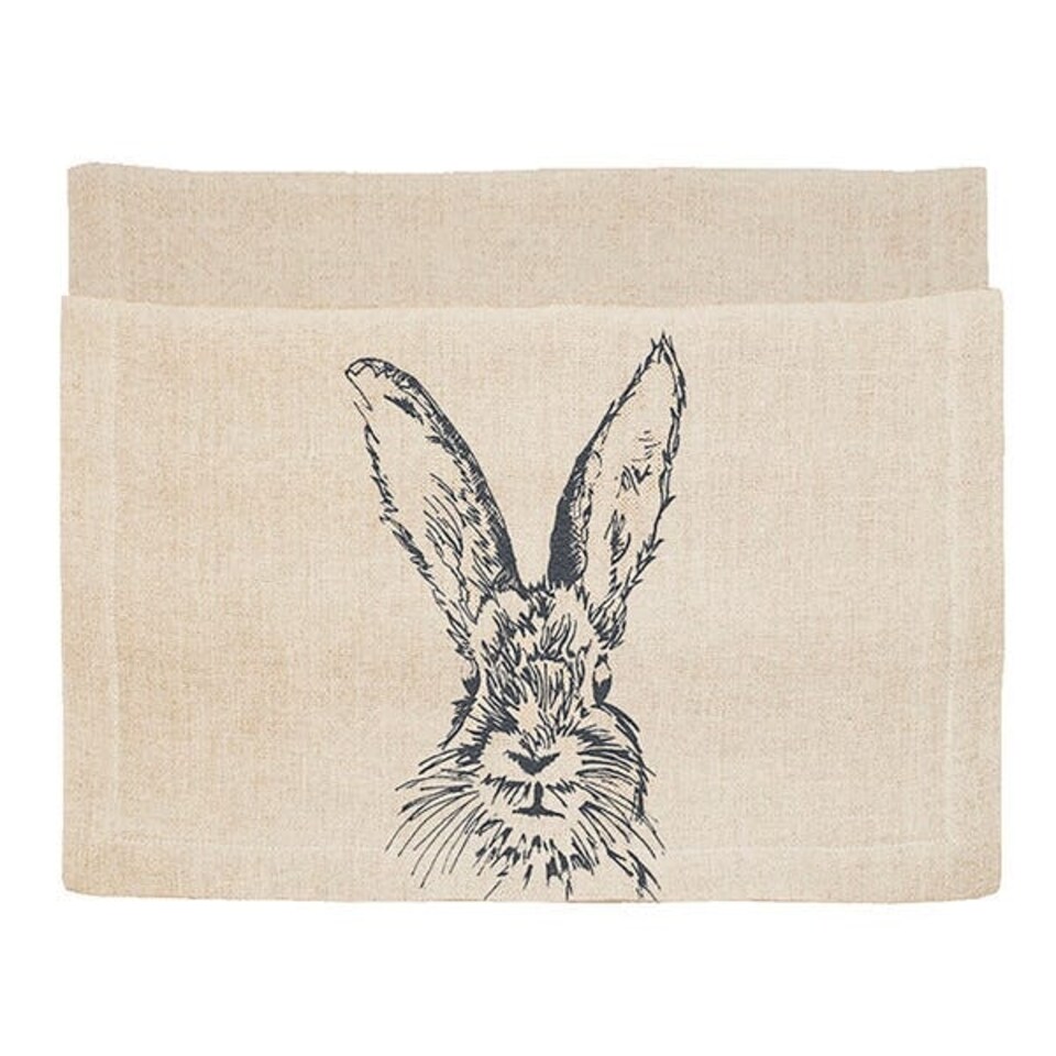 image 1 of The Just Slate Company Hare Linen Table Runner